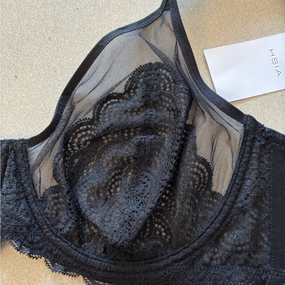HSIA Mermaid Scales Black Lace Unlined Underwire Bra NWT - Picture 3 of 10